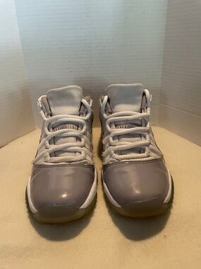 Jordan Gray and White High-Top Sneakers
